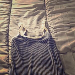 Navy Blue and White tank top